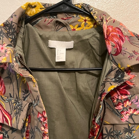 H&M Floral Military jacket - Picture 8 of 12